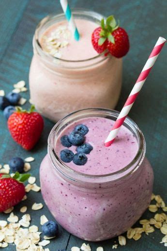 Oatmeal Breakfast Smoothie! (Blueberry or Strawberry) | A healthy ...