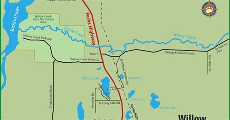 Maps of Alaska Roads By Bearfoot Guides: Map of Wasilla, Alaska