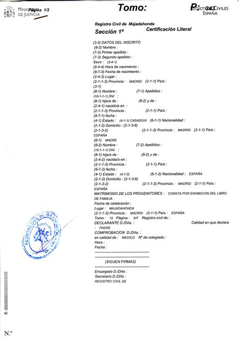 Convertir enfermo grua mjusticia certificado literal nacimiento Separación fingir terrorista