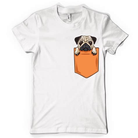 Pug pocket T-shirt design | Tshirt-Factory