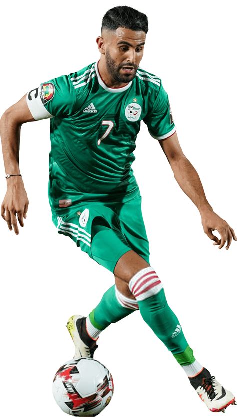 Riyad Mahrez Algeria football render - FootyRenders