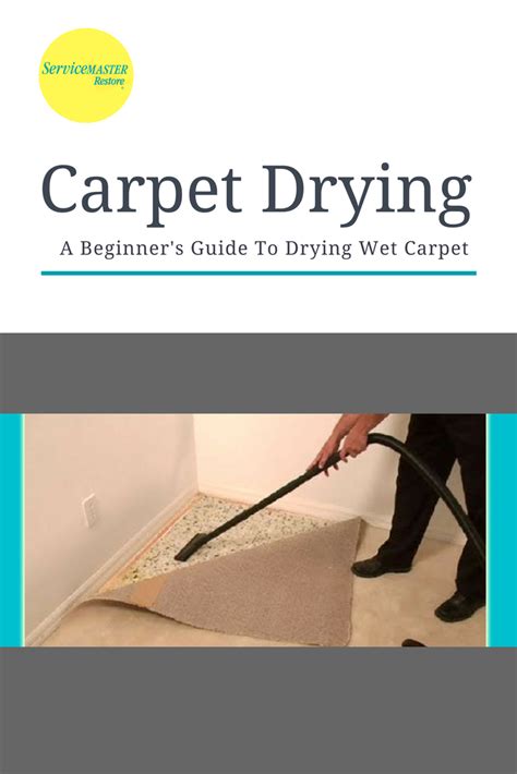 The drying method you will use for your carpet depends on the situation or how severe the water ...