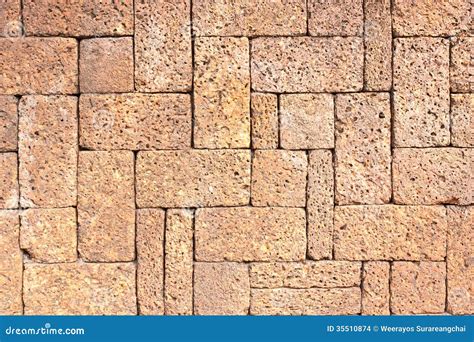 Laterite Stone Brick Wall Stock Images - Image: 35510874