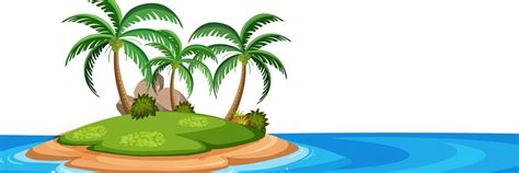 Isolated island on white background 694403 Vector Art at Vecteezy