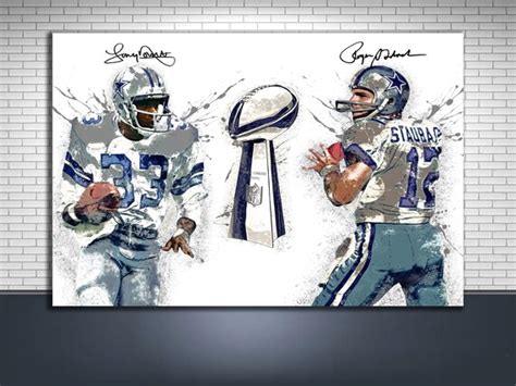 Roger Staubach Tony Dorsett Super Bowl XII Poster Dallas - Etsy