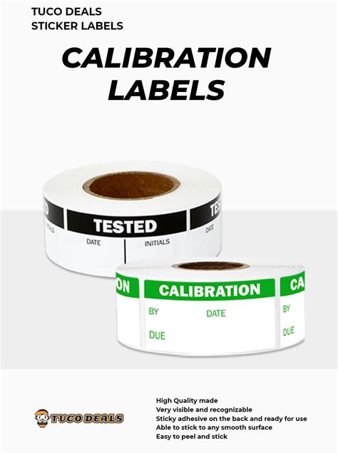 Calibration Stickers Template