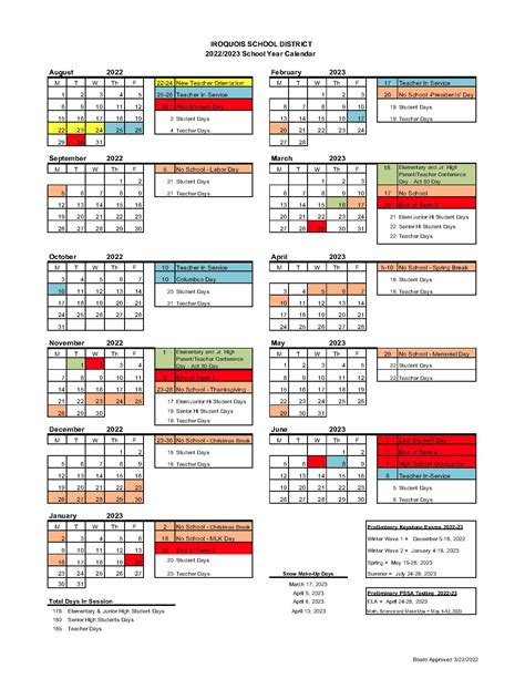 School Calendar | Iroquois School District