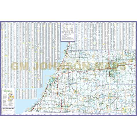 Michigan - Southwest, Michigan Regional Map - GM Johnson Maps