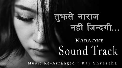 Tujhse naraz nahi zindagi / KARAOKE/SOUND TRACK/ With HINDI Lyrics _ Lata Mangeshkar - YouTube