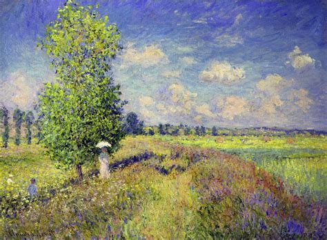 The Summer, Poppy Field by Claude Monet- Famous Art - Handmade Oil ...