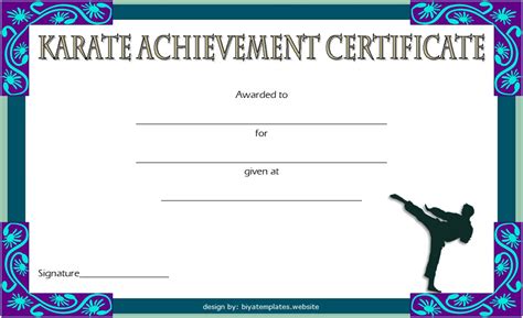 Karate Certificate Template 5 | Paddle Templates