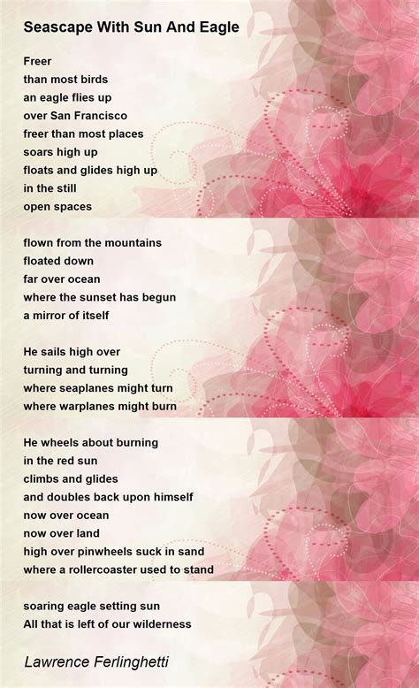 Seascape With Sun And Eagle Poem by Lawrence Ferlinghetti - Poem Hunter