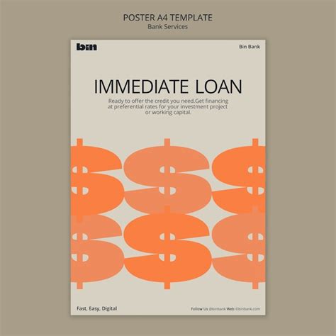 Free PSD | Bank services poster template