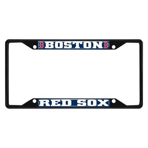 FanMats® 31299 - Sport MLB Black License Plate Frame with Boston Red Sox Logo