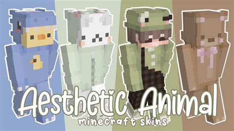 {🌿} Aesthetic Animal Minecraft Skins, Part II for boys ~ fiaracore - YouTube