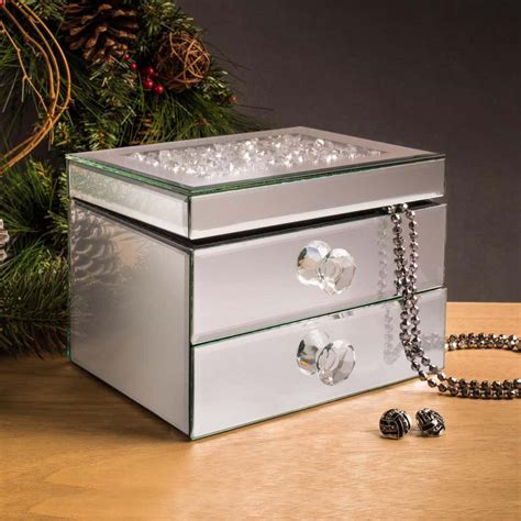 KSP Mirror '2-Drawer' Jewellery Box (Silver) | Kitchen Stuff Plus