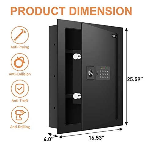 Electronic Flat Wall Safes Between the Studs Fireproof with Digital ...