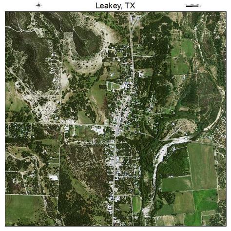 Aerial Photography Map of Leakey, TX Texas