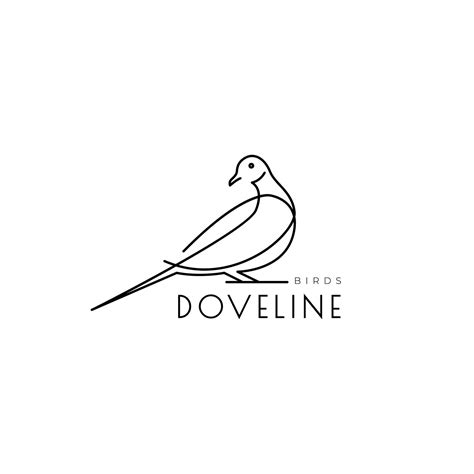 minimalist lines art dove logo design 11323844 Vector Art at Vecteezy