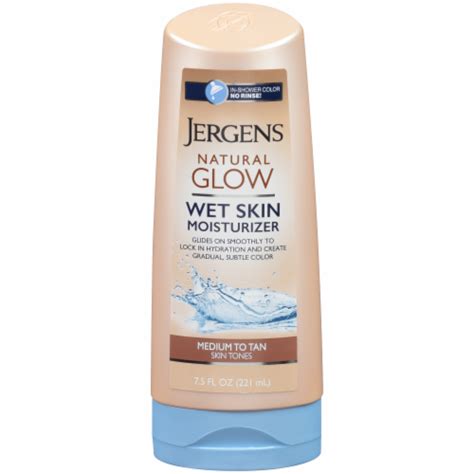 Jergens Natural Glow Wet Skin Moisturizer Medium To Tan, 7.5 fl oz ...