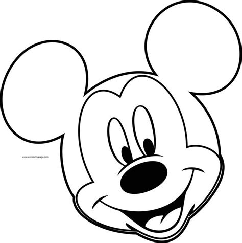 Disney Mickey Face Outline Coloring Page | Mickey coloring pages, Coloring pages, Face outline