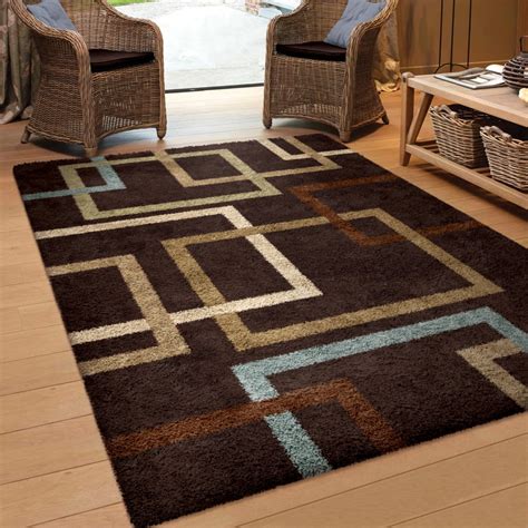 Orian Rugs Soft Shag Linked-In Mocha Area Rug - Walmart.com