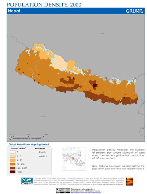 Nepal: Population Density, 2000 | Population density measure… | Flickr