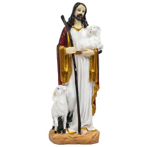 Buy KI Store Jesus with Lamb Statue The Good Shepherd Jesus Christ Lamb of God Figuring 12-Inch ...