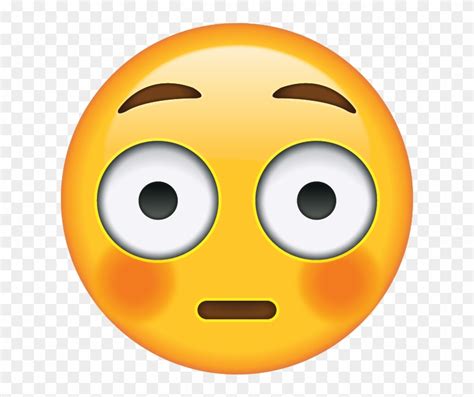 Download Flushed Face Emoji Icon - Wide Eyed Blushing Emoji - Free Transparent PNG Clipart ...