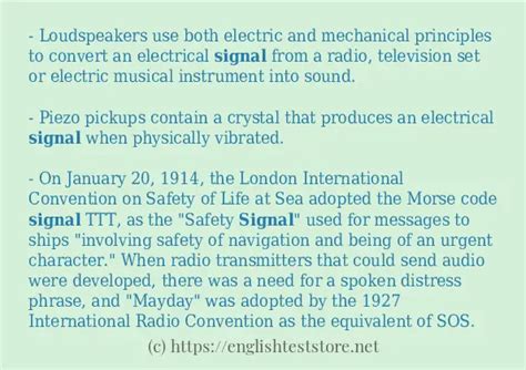 "signal" example in sentences - EnglishTestStore Blog