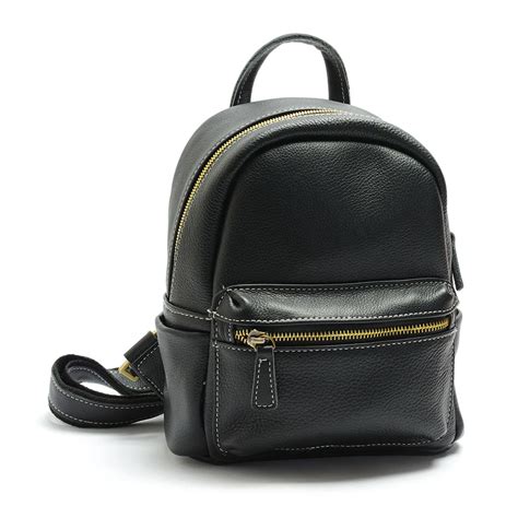 100% Real Leather Women Mini Backpack Genuine Leather Small Backpacks ...