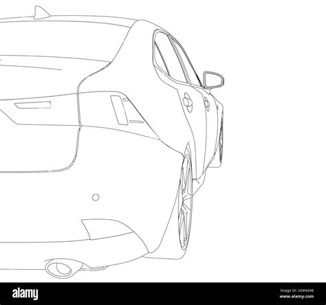 Car Back View Drawing