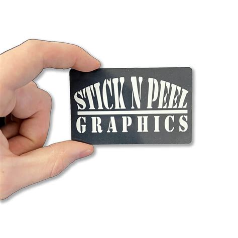 Aluminum Business Cards – Stick N Peel Graphics