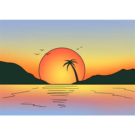 How to Draw a Sunset