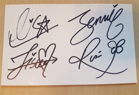 BLACKPINK signed official authentic Running Man Mission card /black pink/ kpop for Sale ...