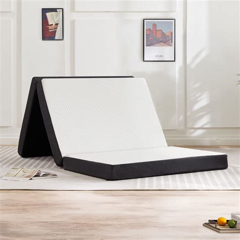 Smiaoer 3 inches Tri-Fold Memory Foam Mattress with Cover,Single Size Mattress Topper - Walmart.com