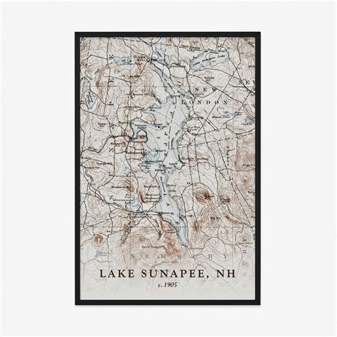 Lake Sunapee Map Historic Topographic Map 1905 Historic | Etsy