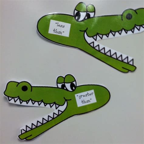 Greater than and less than alligators!, except with sharks! | Preschool math fun, Teaching math ...