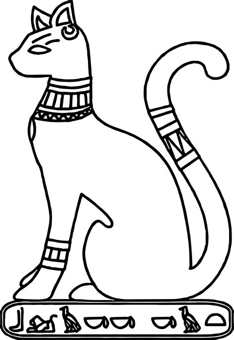 Ancient Egypt Cat Coloring Page | Egyptian crafts, Ancient egypt for ...