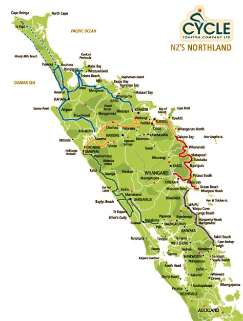 Northland Map City Regional | Political Map of New Zealand