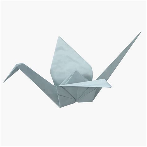 Crane Bird Origami 3d Model