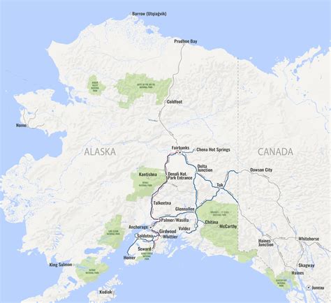 Highway map of Alaska : r/MapPorn