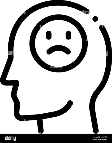 pessimistic person icon vector outline illustration Stock Vector Image ...