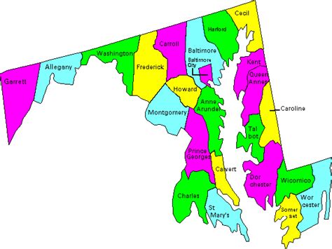 Map Of Maryland Counties