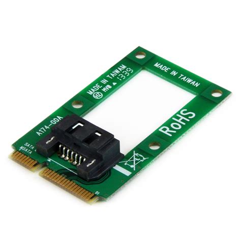 StarTech.com mSATA to SATA HDD / SSD Adapter - Mini SATA to SATA Converter Card - mSATA to SATA ...