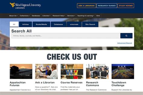 WVU Libraries revamps website | E-News | West Virginia University