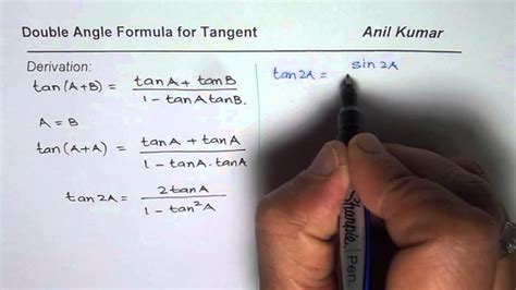 Two Method to Derive Double Angle Formula for Tan Trigonometric Ratio - YouTube