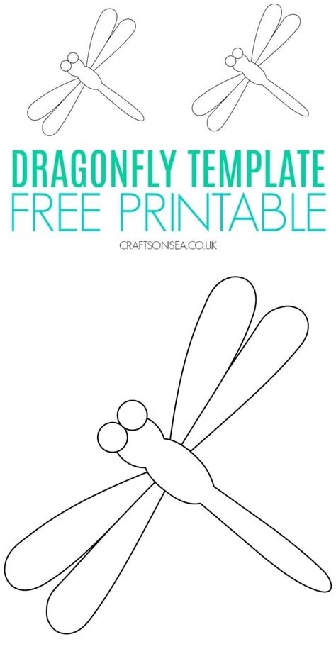 FREE Dragonfly Template (Printable PDF) - Crafts on Sea