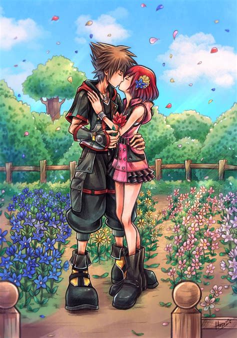 Sora and Kairi - Kiss by SorasPrincesss on DeviantArt in 2021 | Kingdom ...