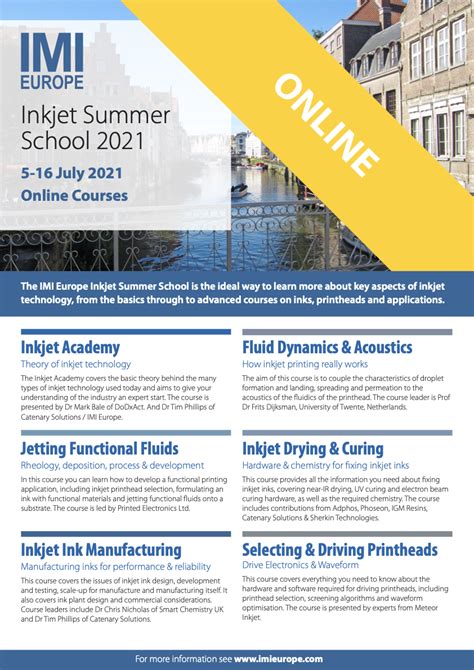 Inkjet Summer School 2021 - Introduction — IMI Europe - high quality ...